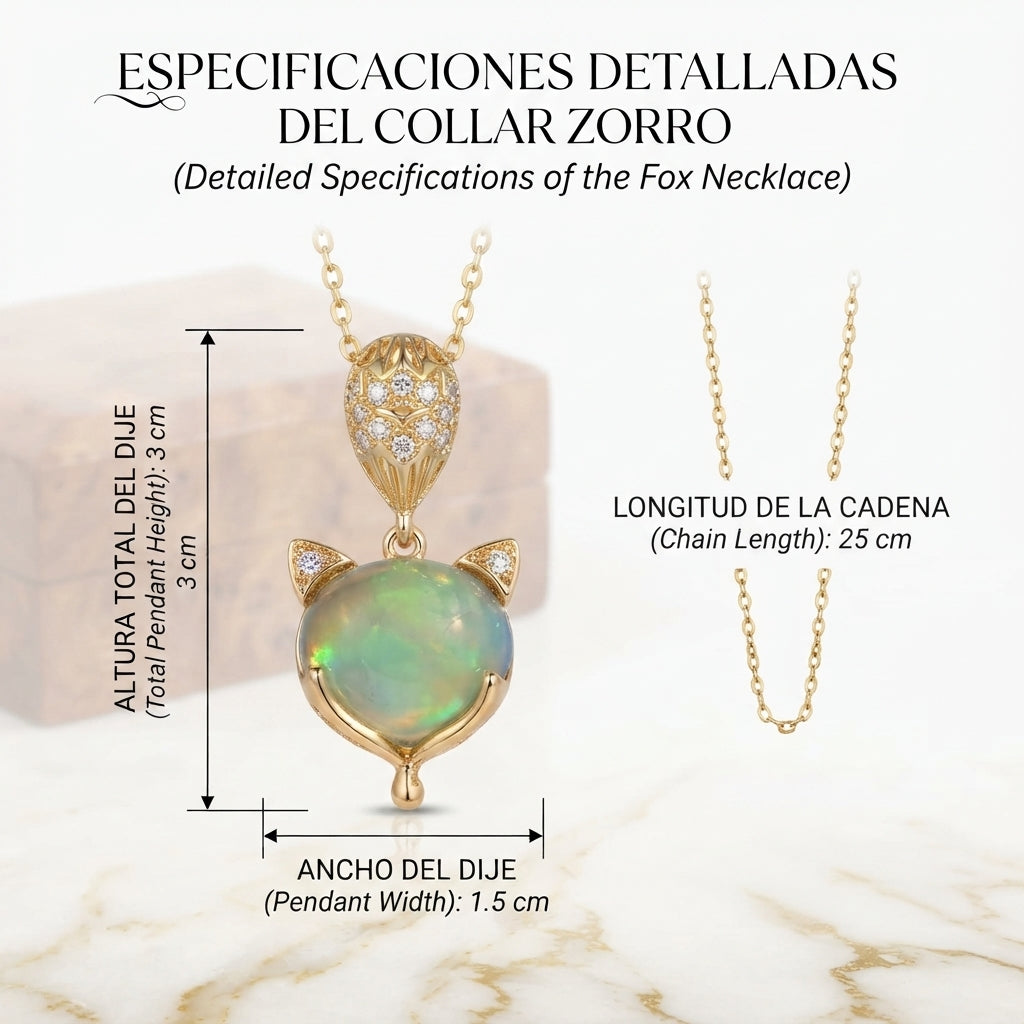 The fox - Collar con colgante de zorro