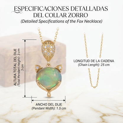 The fox - Collar con colgante de zorro